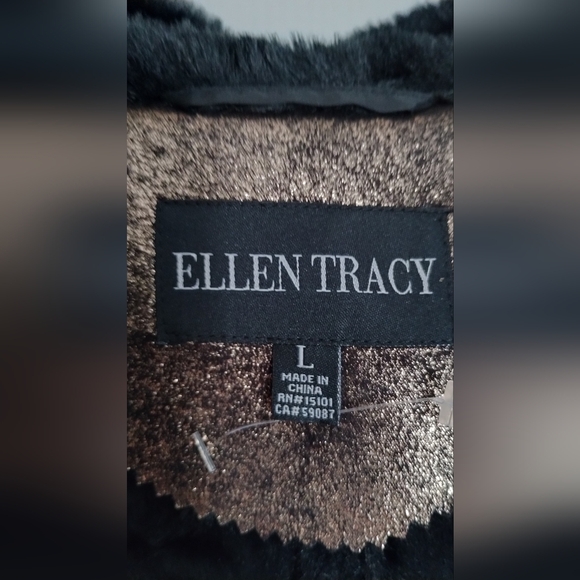 Ellen Tracy Shimmering Gold and Black  Jacket - Picture 10 of 10